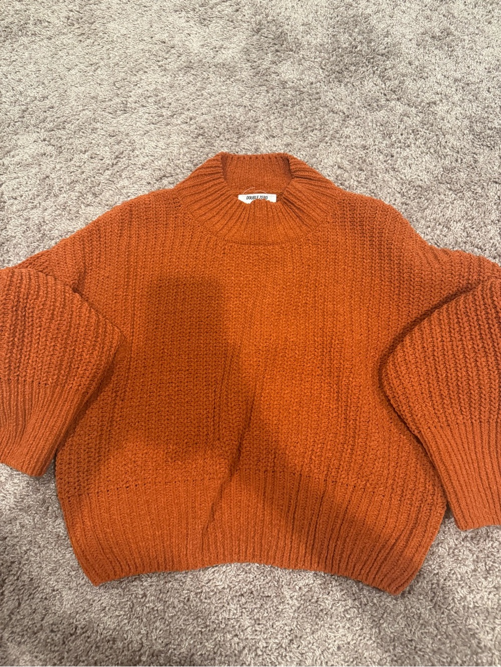 Double Zero Cozy Turtleneck Sweater in Rust Orange